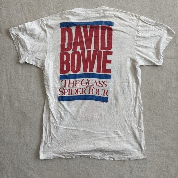 Vintage 80s 1987 David Bowie The Glass Spider Tour Music Tee Single Stitch XL - Picture 4 of 6